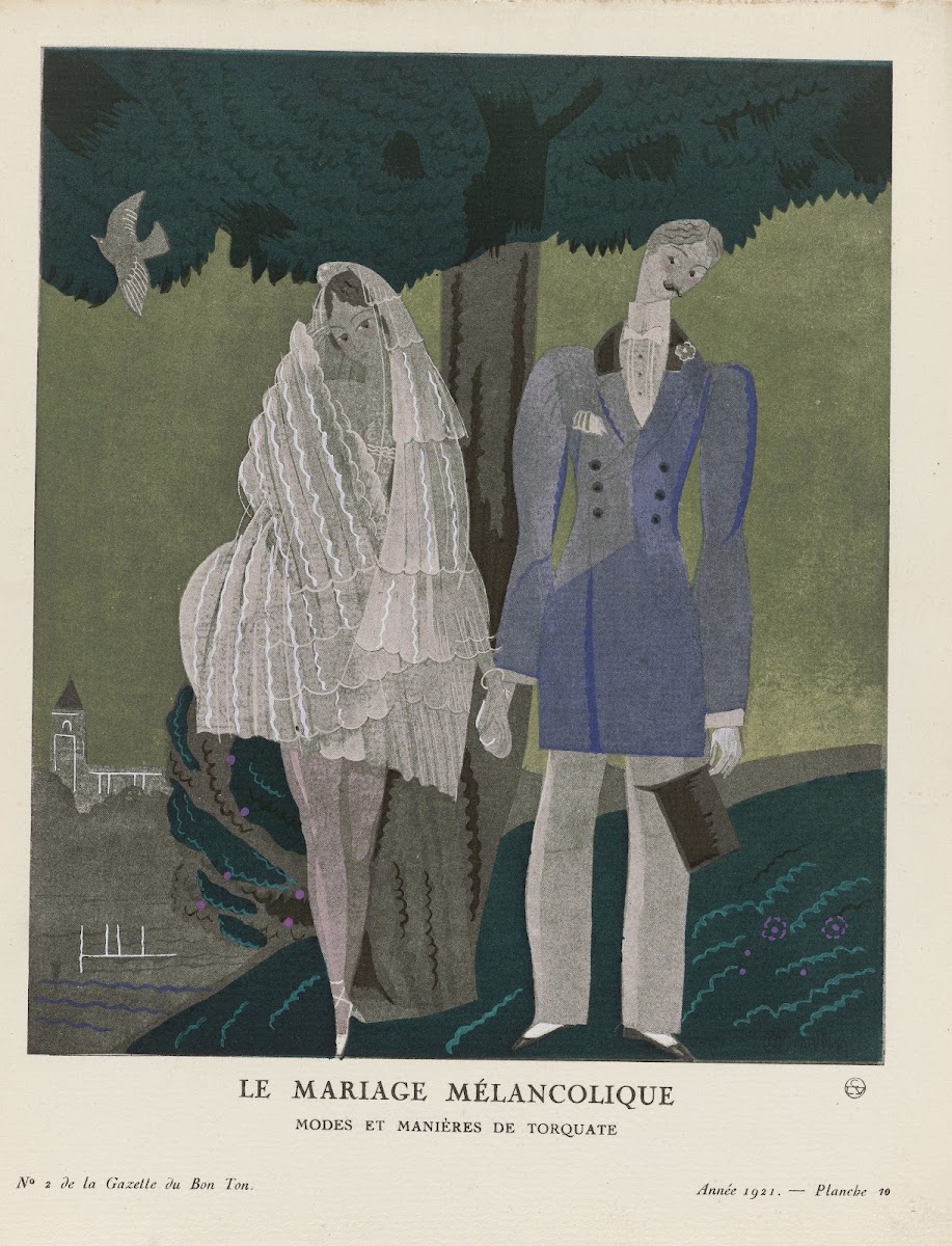 Le mariage mélancolique Modes et Manières de Torquate 1921