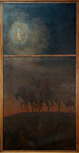 Weihnachtstriptychon Zug der Heiligen 3 Könige 1906