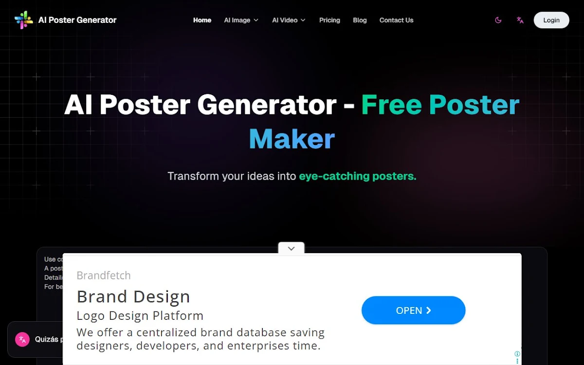 Captura de AI Poster Maker