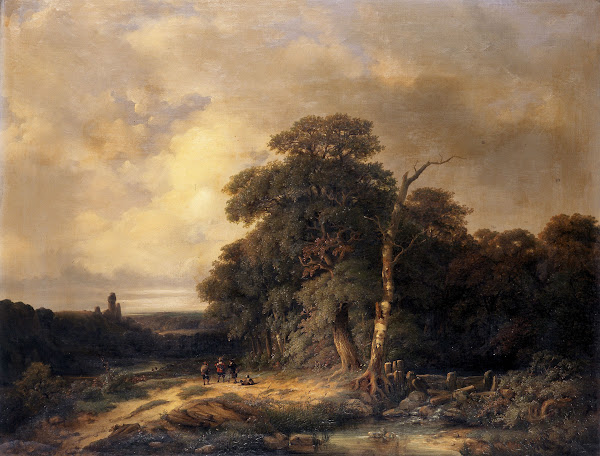Landscape with Hunters 19th century