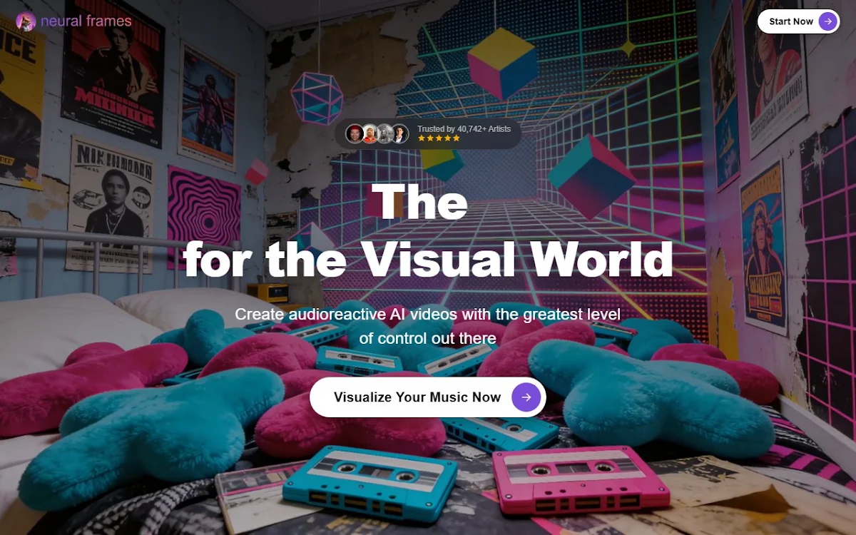 Captura de AI music video generator