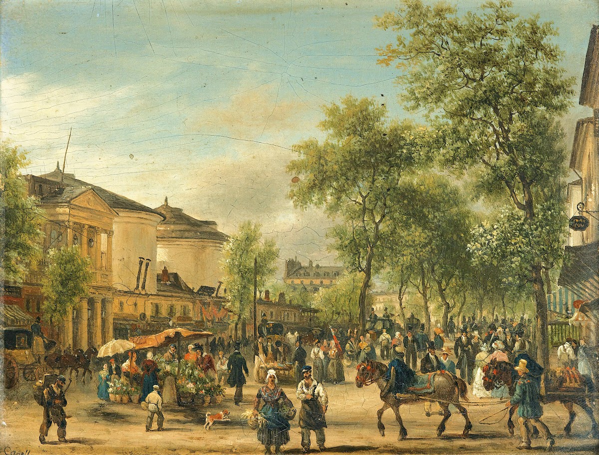 Paris view of the boulevard Montmartre