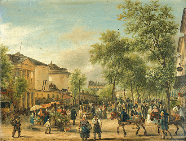 Paris view of the boulevard Montmartre