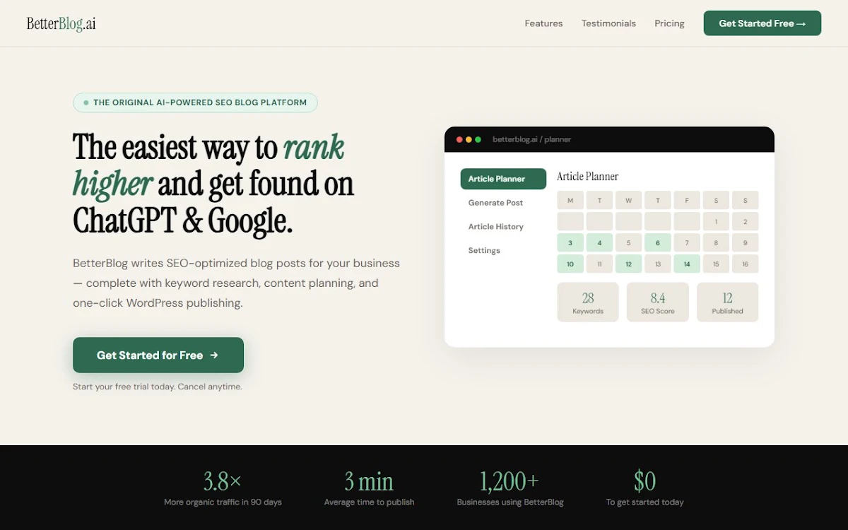 Captura de BetterBlog.ai