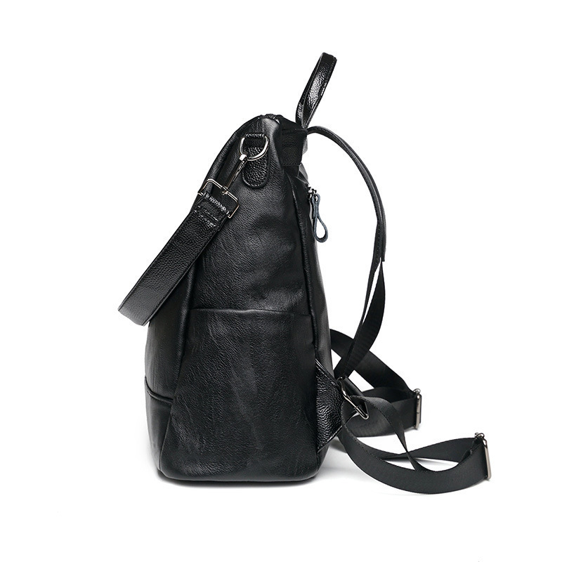 Synthetic leather backpack, leisure and travel