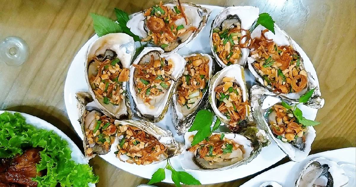 Hàu nướng mỡ hành - Airfryer