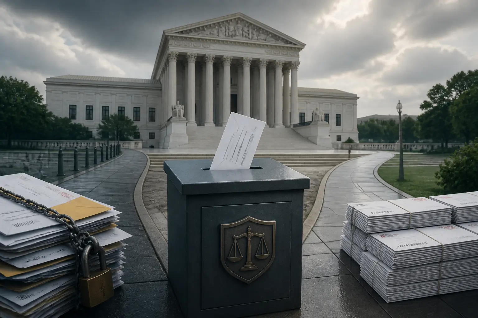 Editorial image for US Supreme Court rejects Trump's mail ballot restrictions