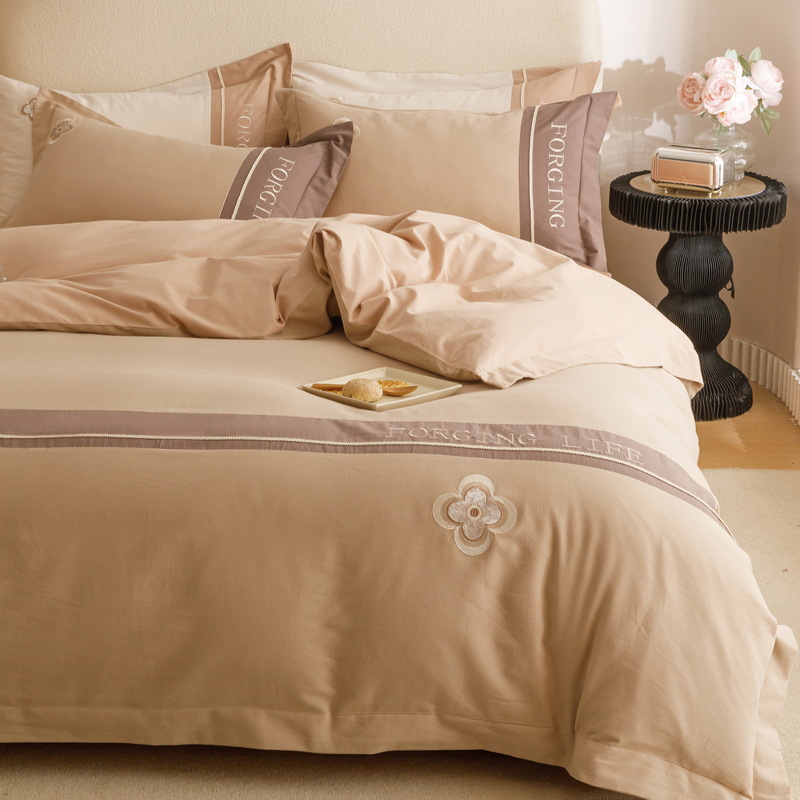 Long-staple cotton bedding set, brushed