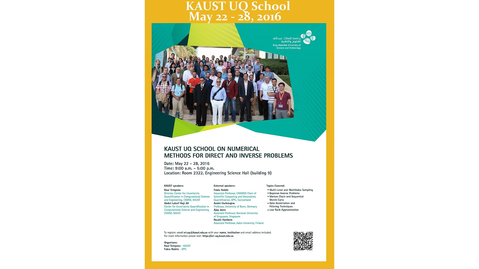 KAUST-CEMSE-AMCS-STOCHNUM-UQ-School-2016