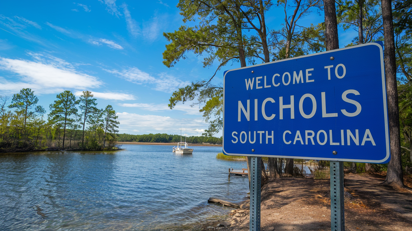 How Far Is Nichols from Myrtle Beach?