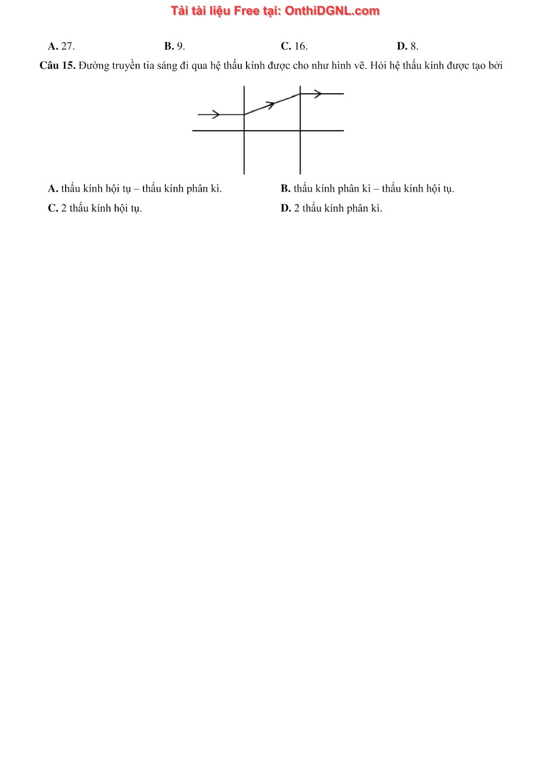 105 bài tập môn Vật Lý - Ôn thi ĐGNL Bách khoa Hà Nội Phần 4