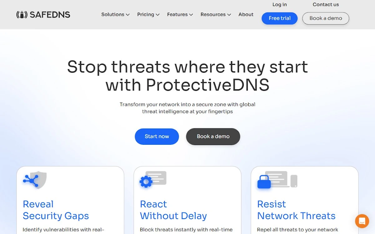 Captura de SafeDNS