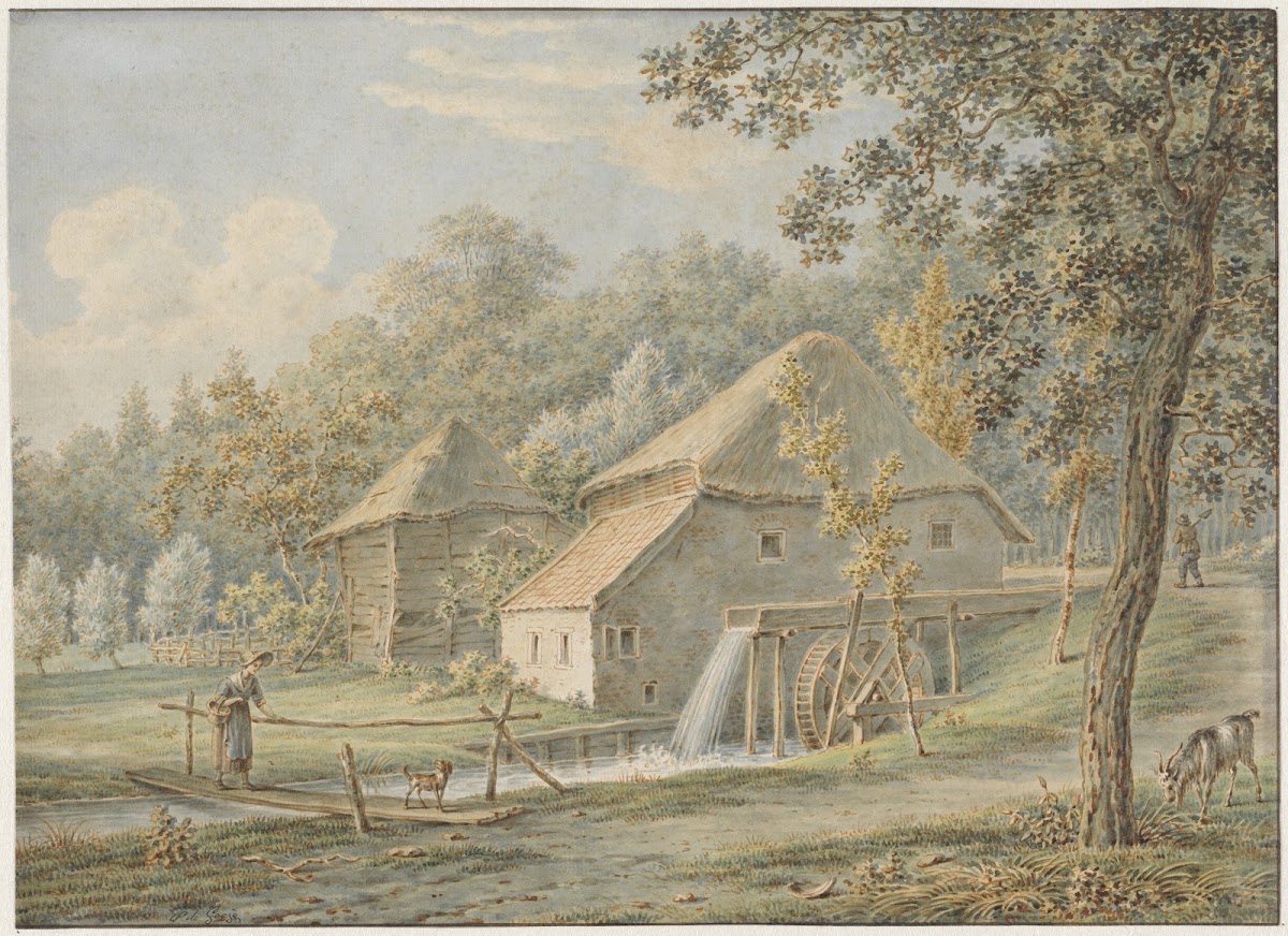Landschap met watermolen 1789   1859