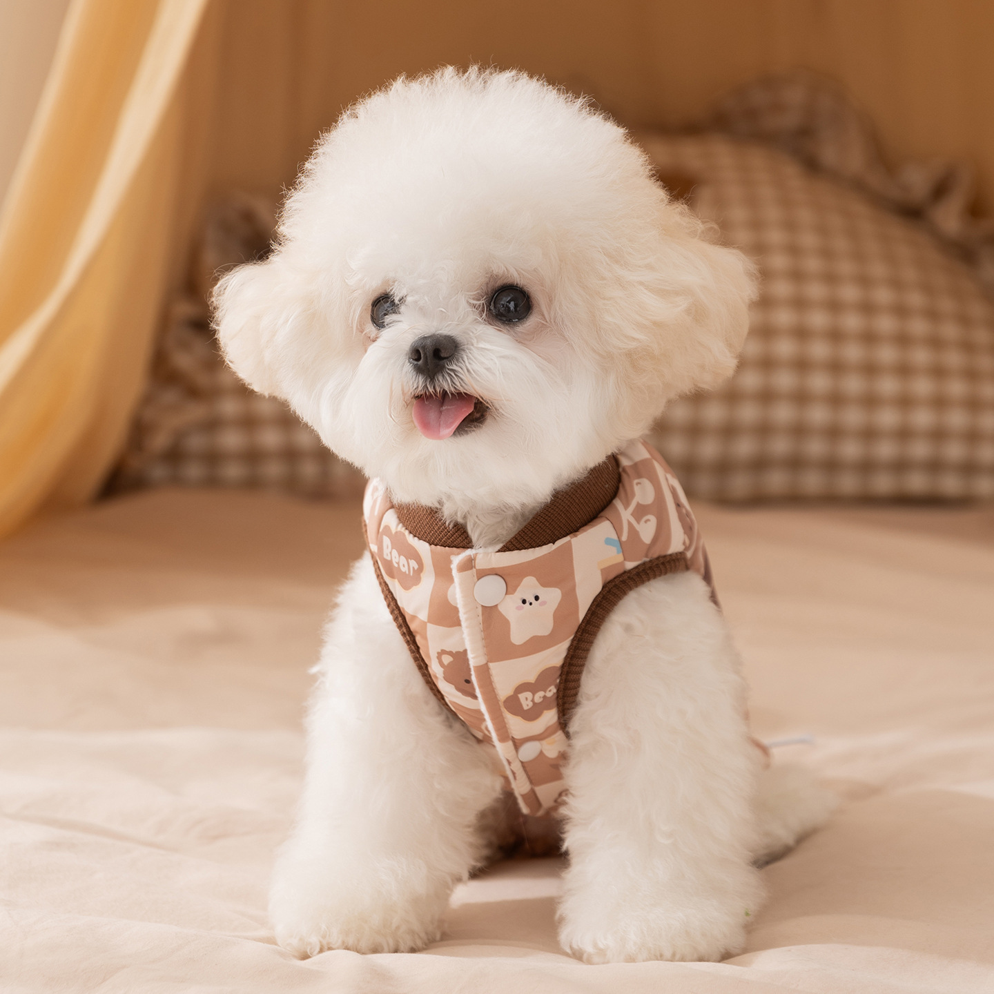 Padded warming vest for small dogs and cats