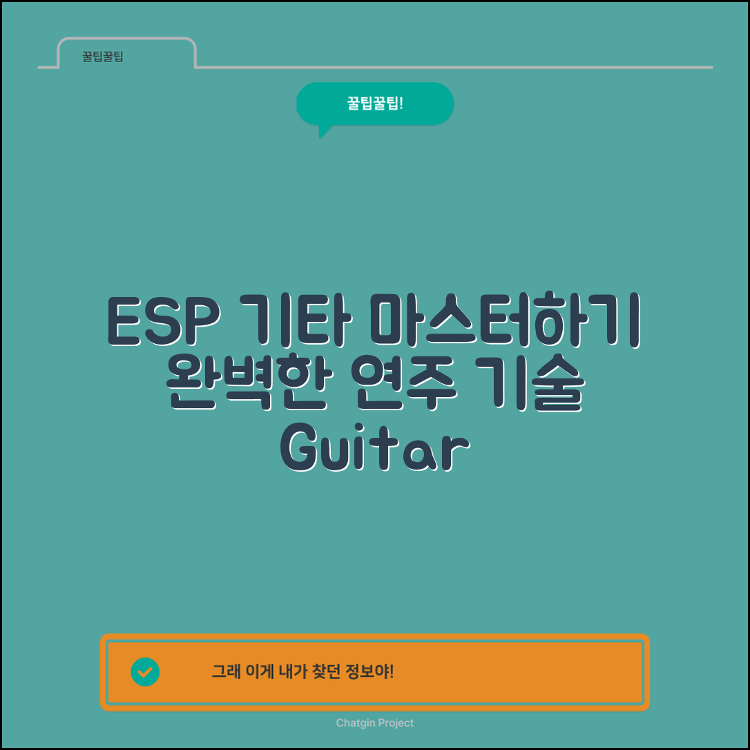 ESP기타 마스터하기: 연주 기술의 완벽 가이드
