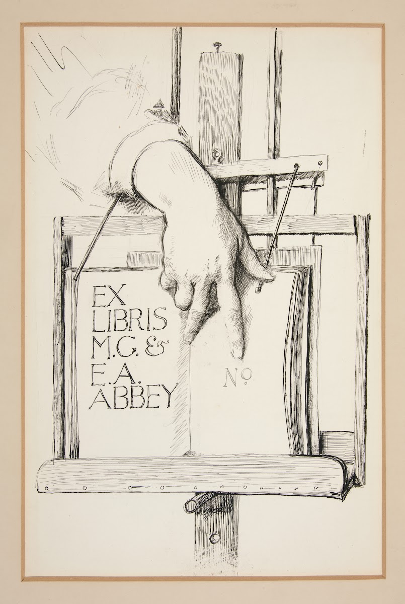 Sketch for Ex Libris MG  EAAbbey