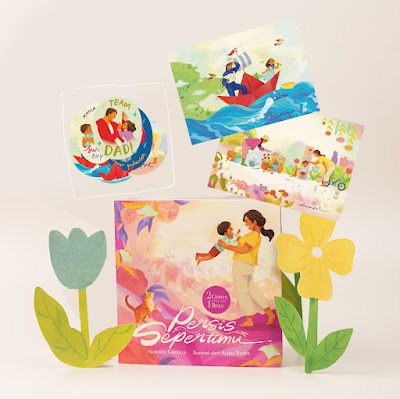 "Persis Sepertimu" signed and bundled with postcards and stickers