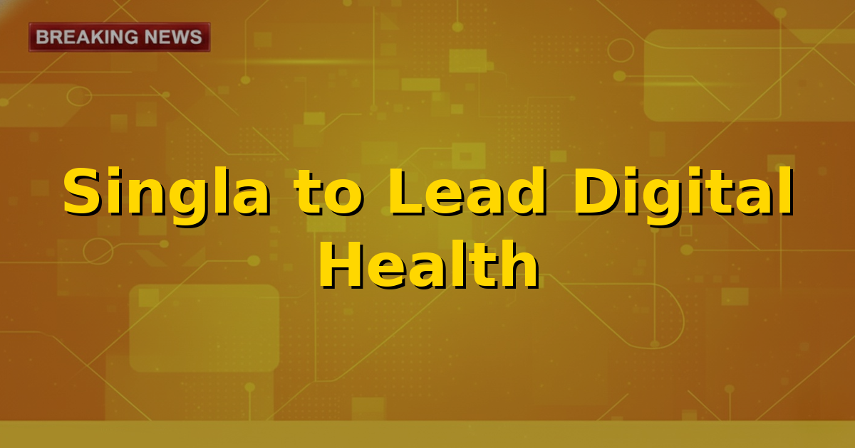 Piyush Singla taking charge as Director of National Health Authority for Ayushman Bharat Digital Mission