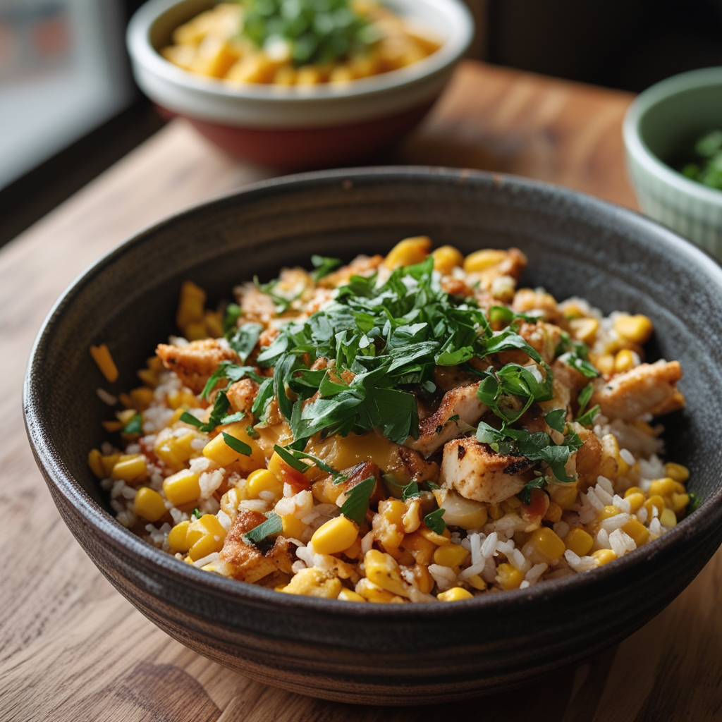 Street Corn Chicken Rice Bowl Recipe – Easy, Flavor-Packed Weeknight Dinner