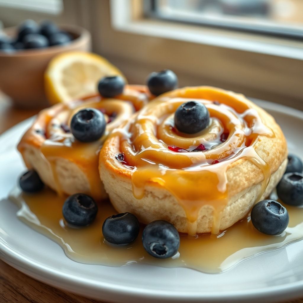 Lemon Blueberry Sweet Rolls Recipe for Easy Breakfast – 40-Minute Homemade Shortcut