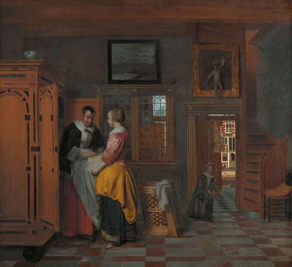 Interior with Women beside a Linen Cupboard 1663