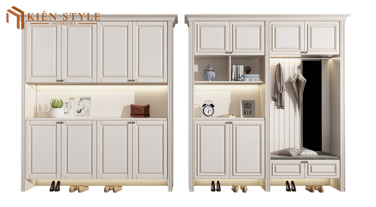Mẫu tủ giày mới nhất 2024