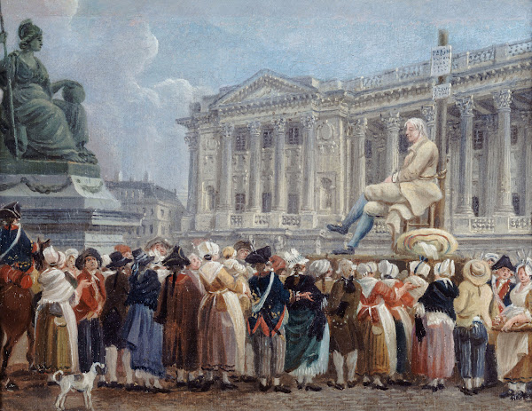 Exposition de Pierre Nicolas Perrin sur la place de la Révolution le 29 vendémia