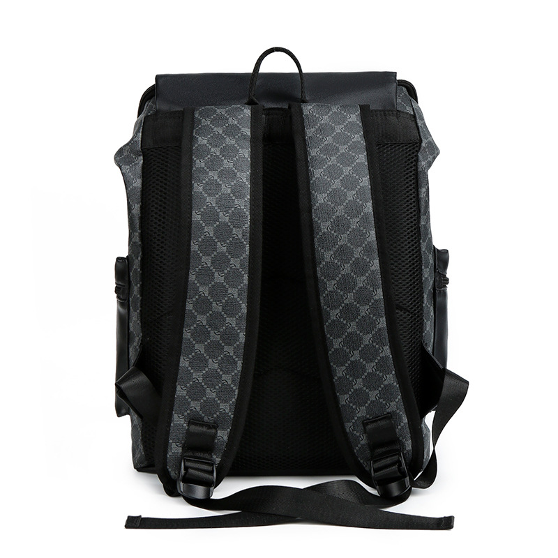 PU backpack, grid pattern, under 20 L
