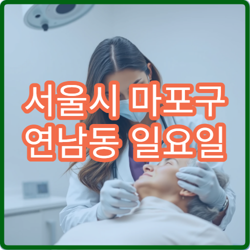 서울시 마포구 연남동 일요일 피부과 가려움 두드러기