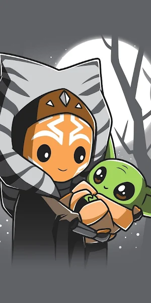 Star Wars, Ahsoka Tano, Artwork, Grogu, The Mandalorian 5K Wallpaper Background