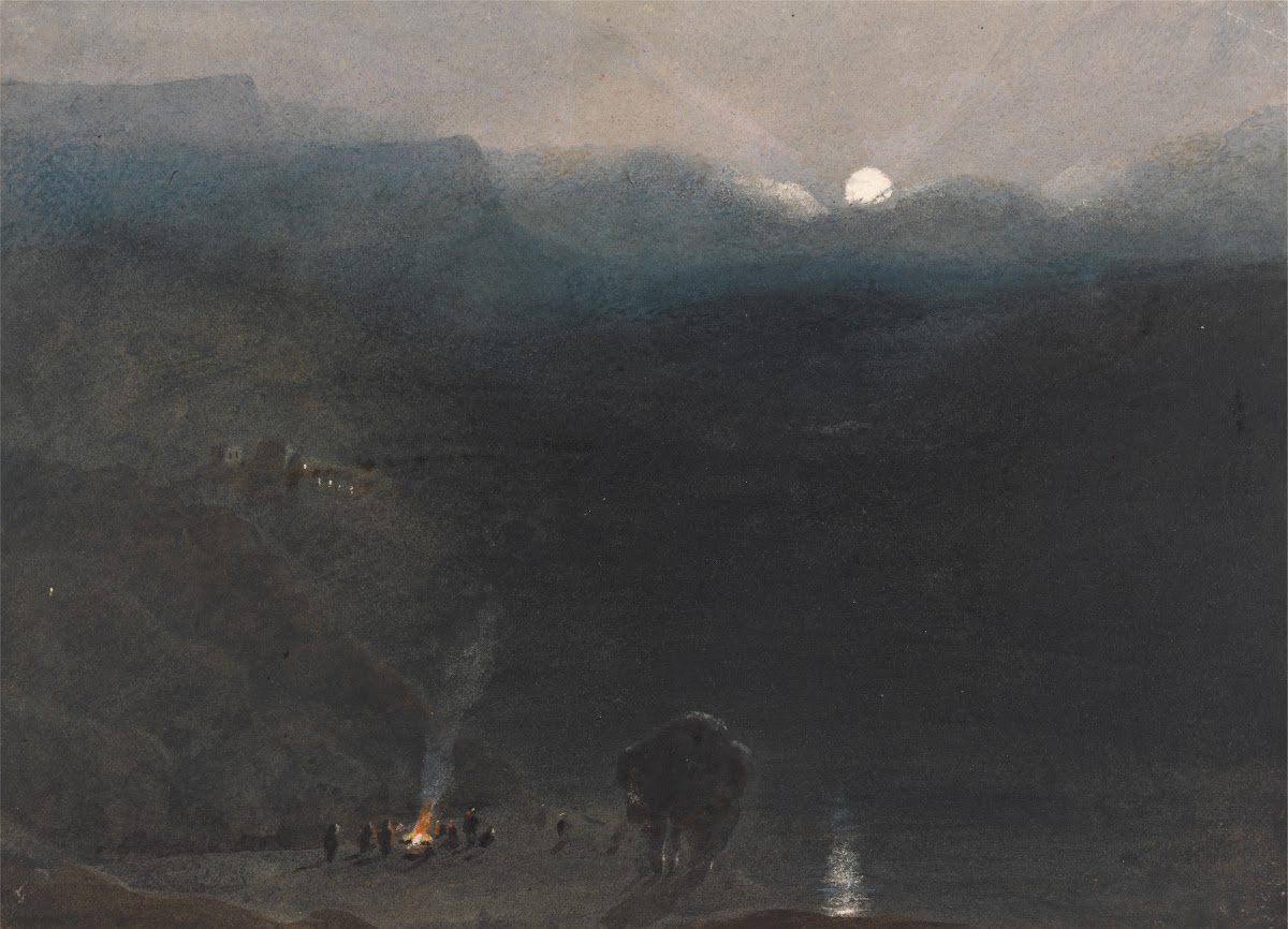 Mauritius  Moonlight with Charcoal Burners Fire in the Black River Gorge