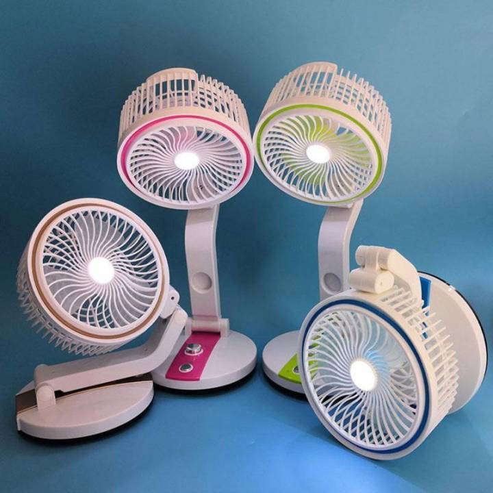 LR Fan – Adjustable Rechargeable Folding Fan with LED Light