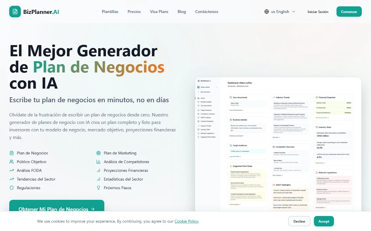 Captura de AI marketing plan generator