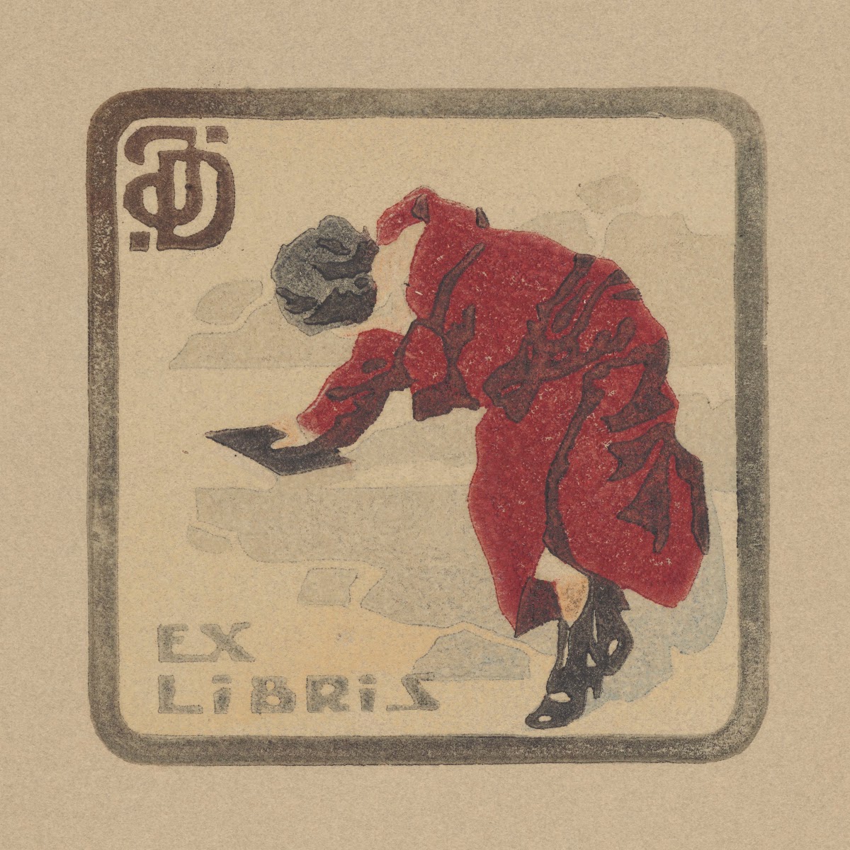 Bookplate of Juliusz Dzierżanowski 1910