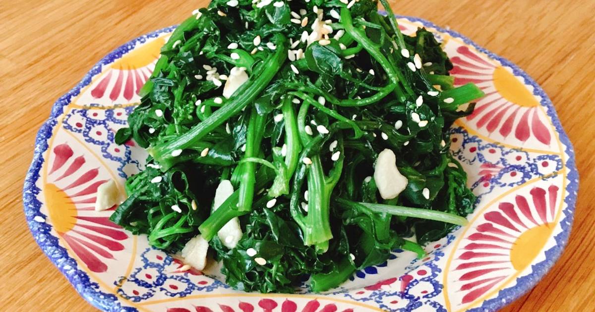 🌱 Cải Xoong Xào Tỏi & Dầu Mè (Vegan)