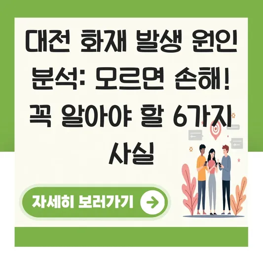 대전 화재 발생 원인 분석