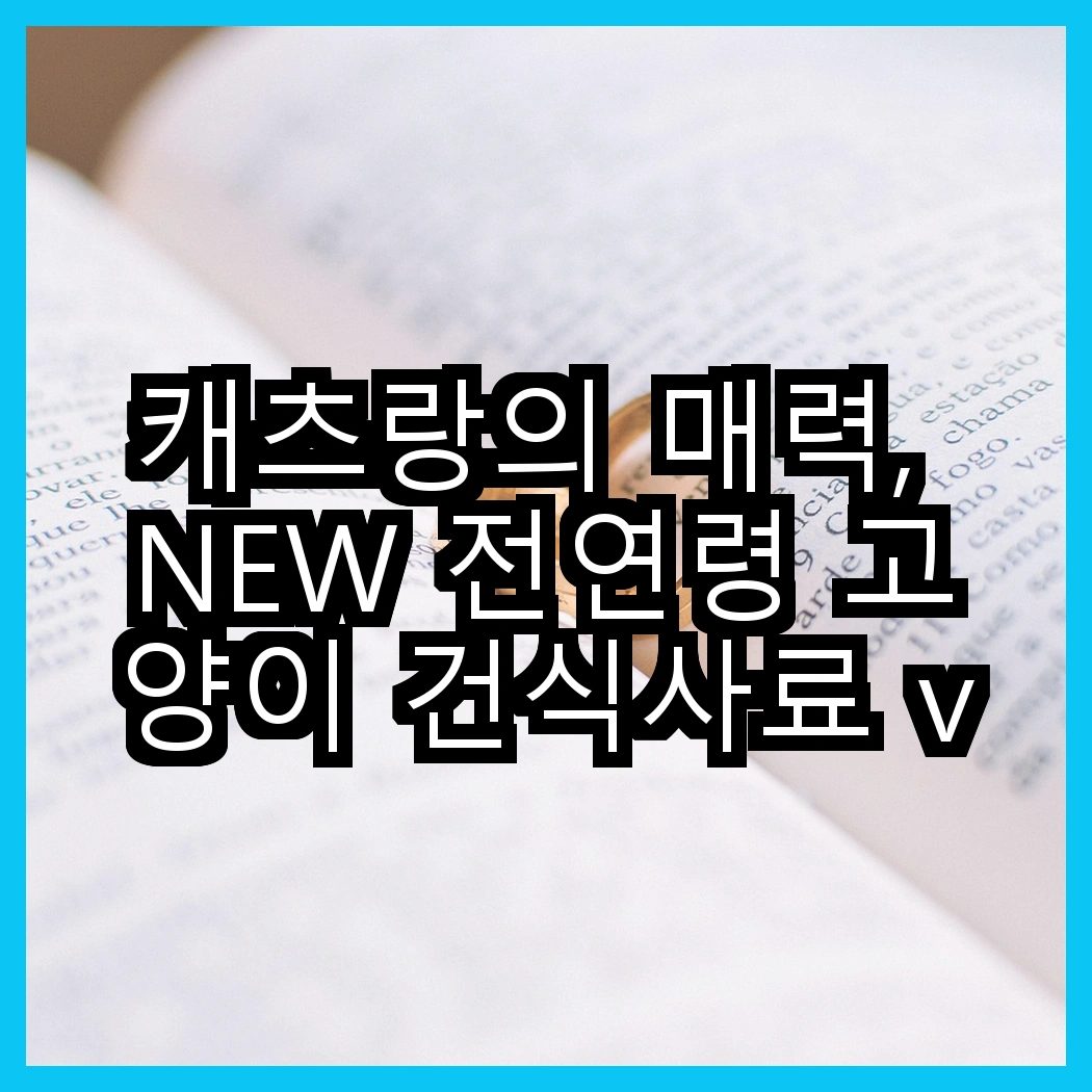 캐츠랑의 매력, NEW 전연령 고양이 건식사료 vs 리브레 5kg 2개, 어떤 선택이 더 좋을까? 썸네일