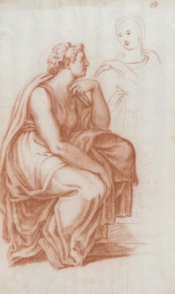 Study of a Seated Female Figure in Ancient Dress 18th century