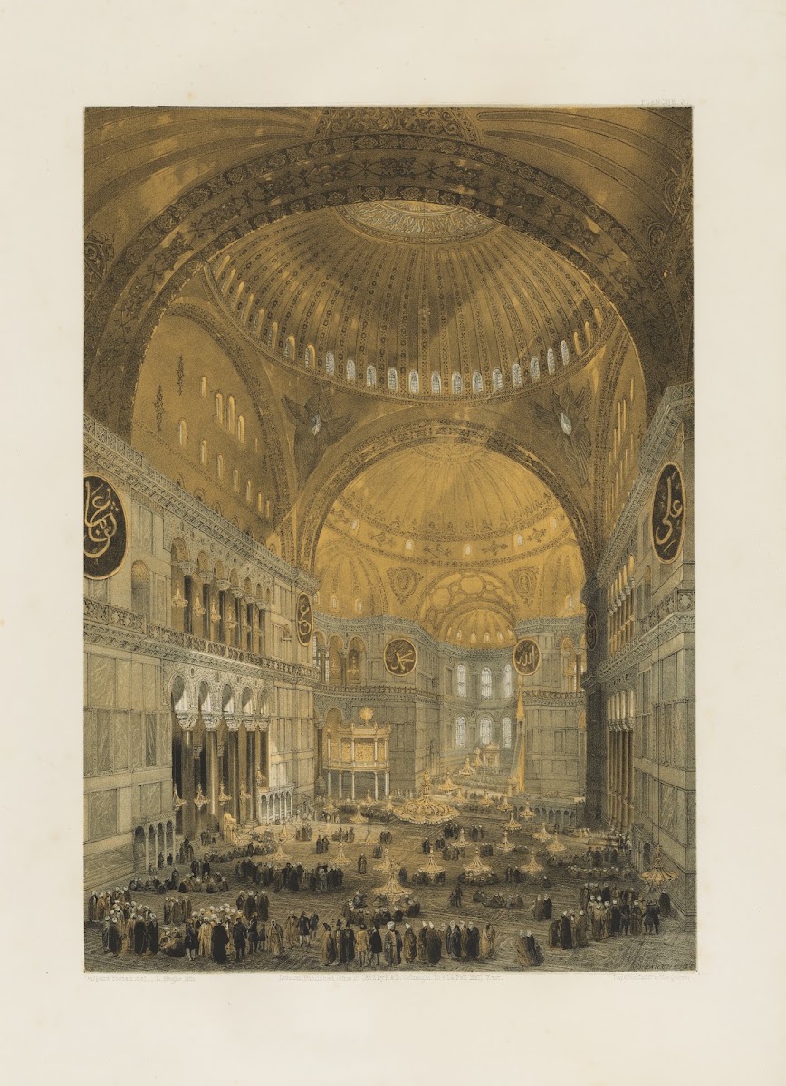 Aya Sofia Constantinople as recently restored by order of H M the sultan Abdul M