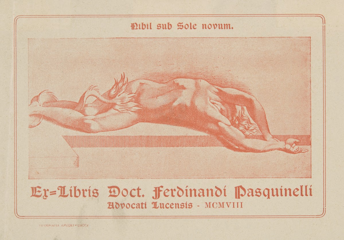 Ferdinand Pasquinelli  ekslibris 1908