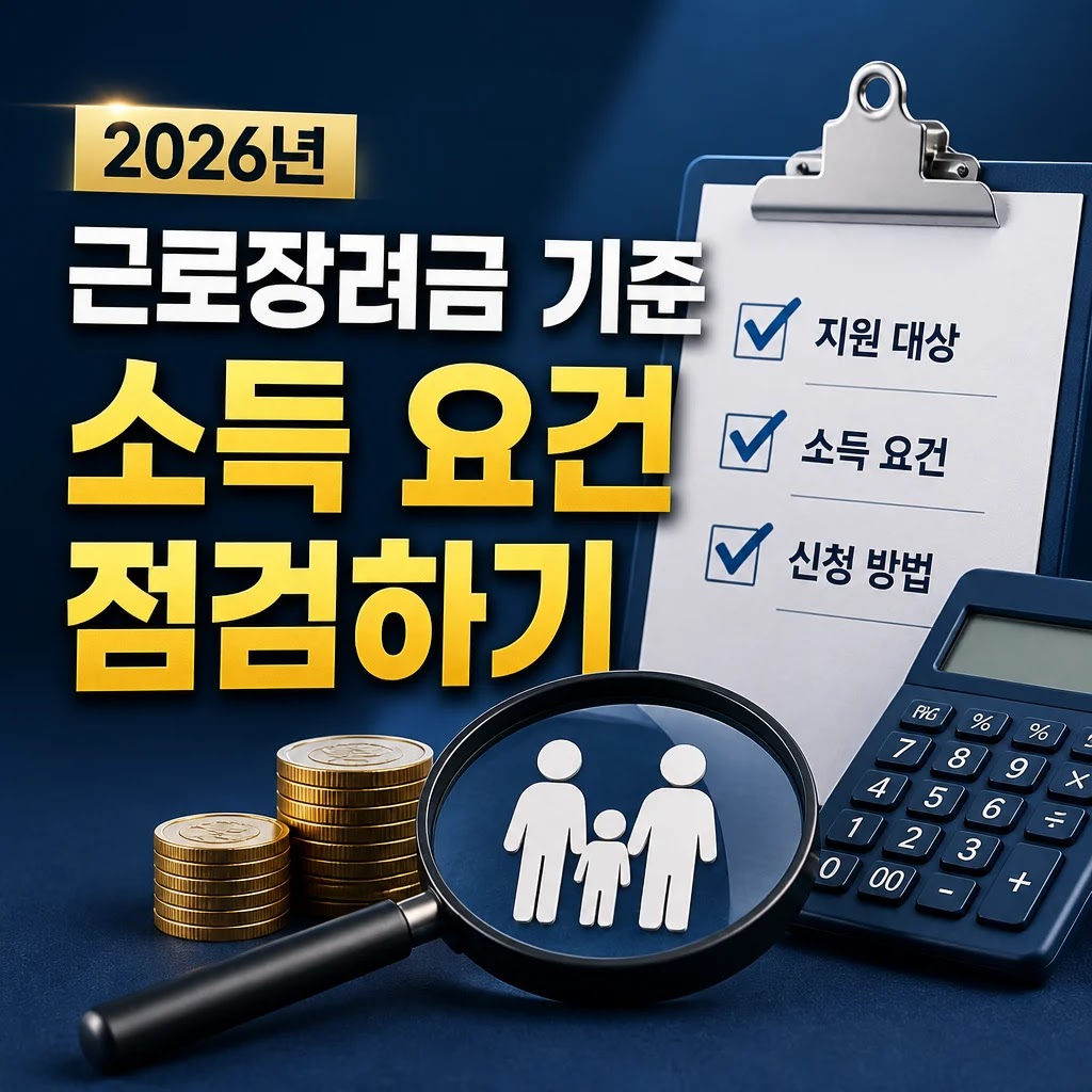 2026년 근로장려금 기준과 신청 방법 5가지