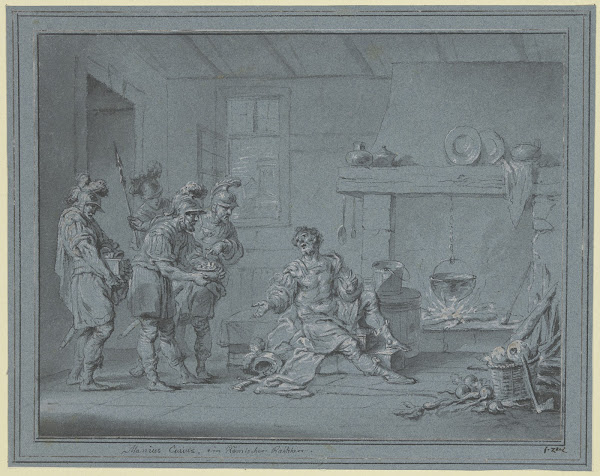 Marcus Curius Dentatus weist die Geschenke der Samniter zurück ca 1790 1795