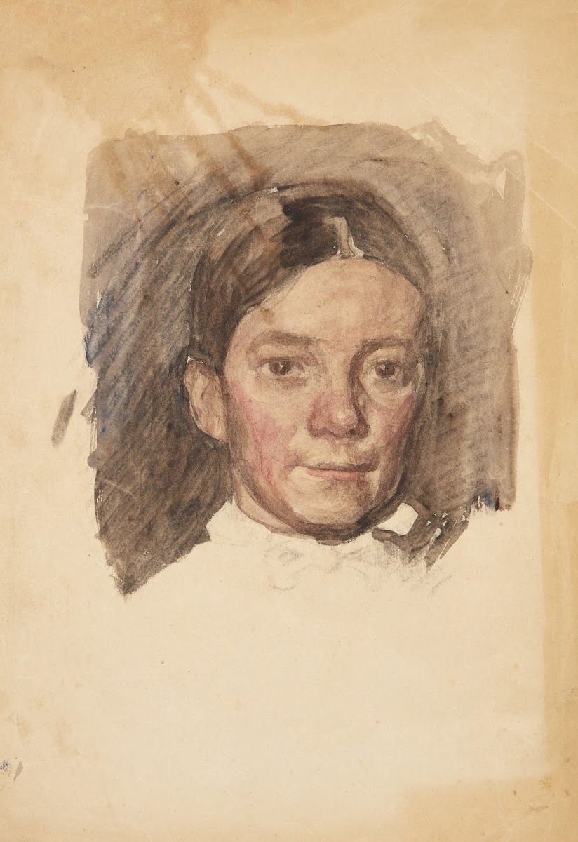 Portræt af kunstnerens hustru Elise