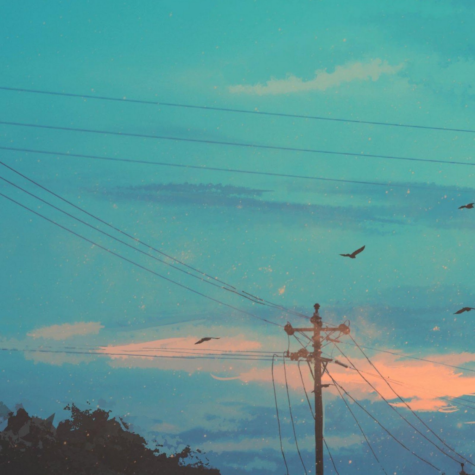 Download Sunset Over Quiet Suburbs Full HD iPhone