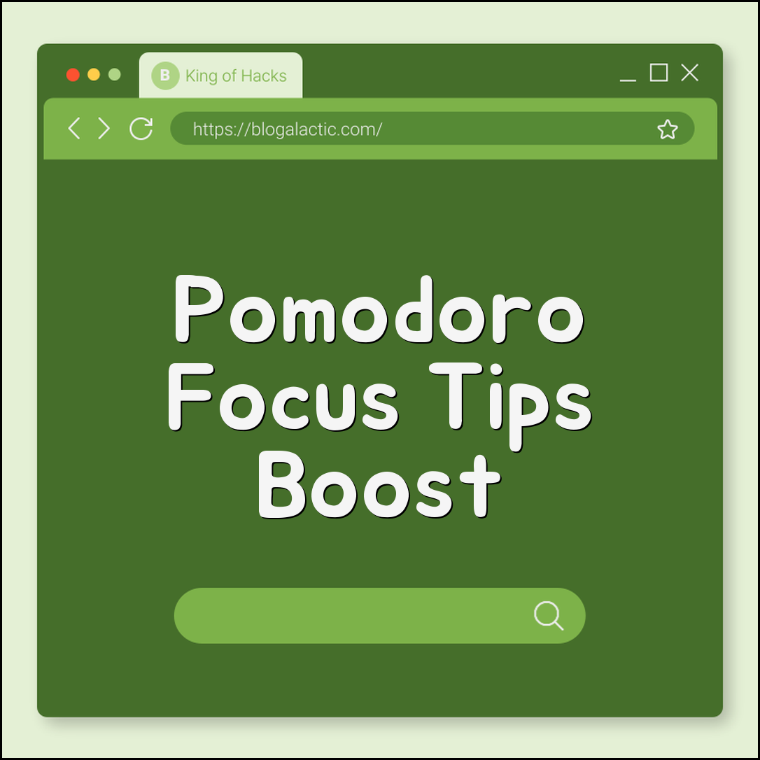 Pomodoro focus method tips (breaks, productivity, rhythm)
