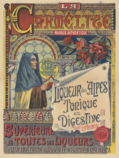 La carmélite marque authentique Liqueur des Alpes tonique et digestive dépôt 2 B