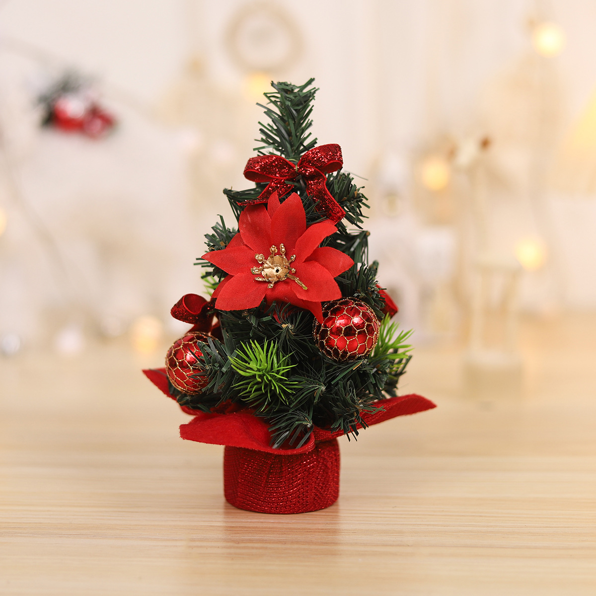 Mini-Weihnachtsbaum aus PVC, 20 cm, Tischdekoration