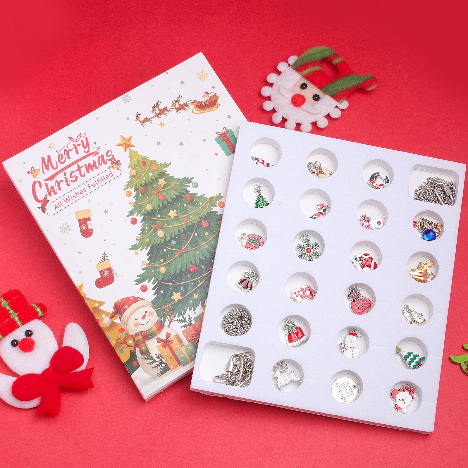 Christmas Advent Calendar with DIY Jewelry Set