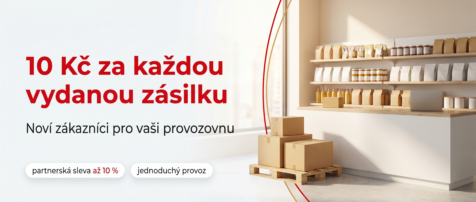 10 Kč za každou vydanou zásilku a noví zákazníci ve vašem okolí