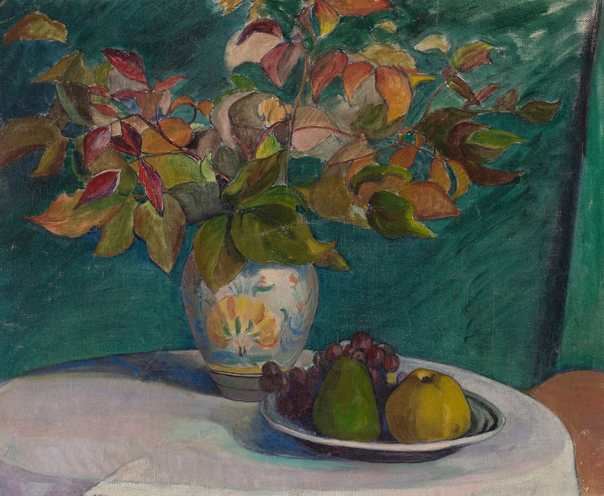 Still life with red leaves 1899